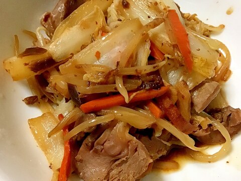 砂肝キムチ炒め。